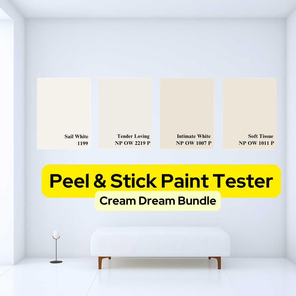 Bundle - Cream Dream - GEKKOSG Peel And Stick Nippon Paint Tester / Paint Sample
