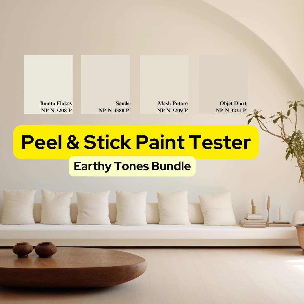 Bundle - Earthy Tones - GEKKOSG Peel And Stick Nippon Paint Tester / Paint Sample