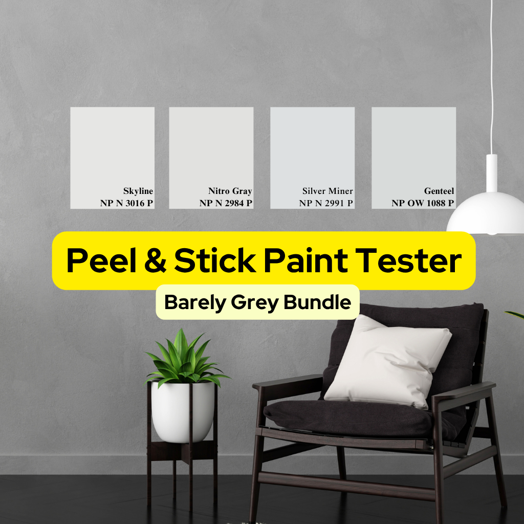 Bundle - Barely Grey - GEKKOSG Peel And Stick Nippon Paint Tester / Paint Sample