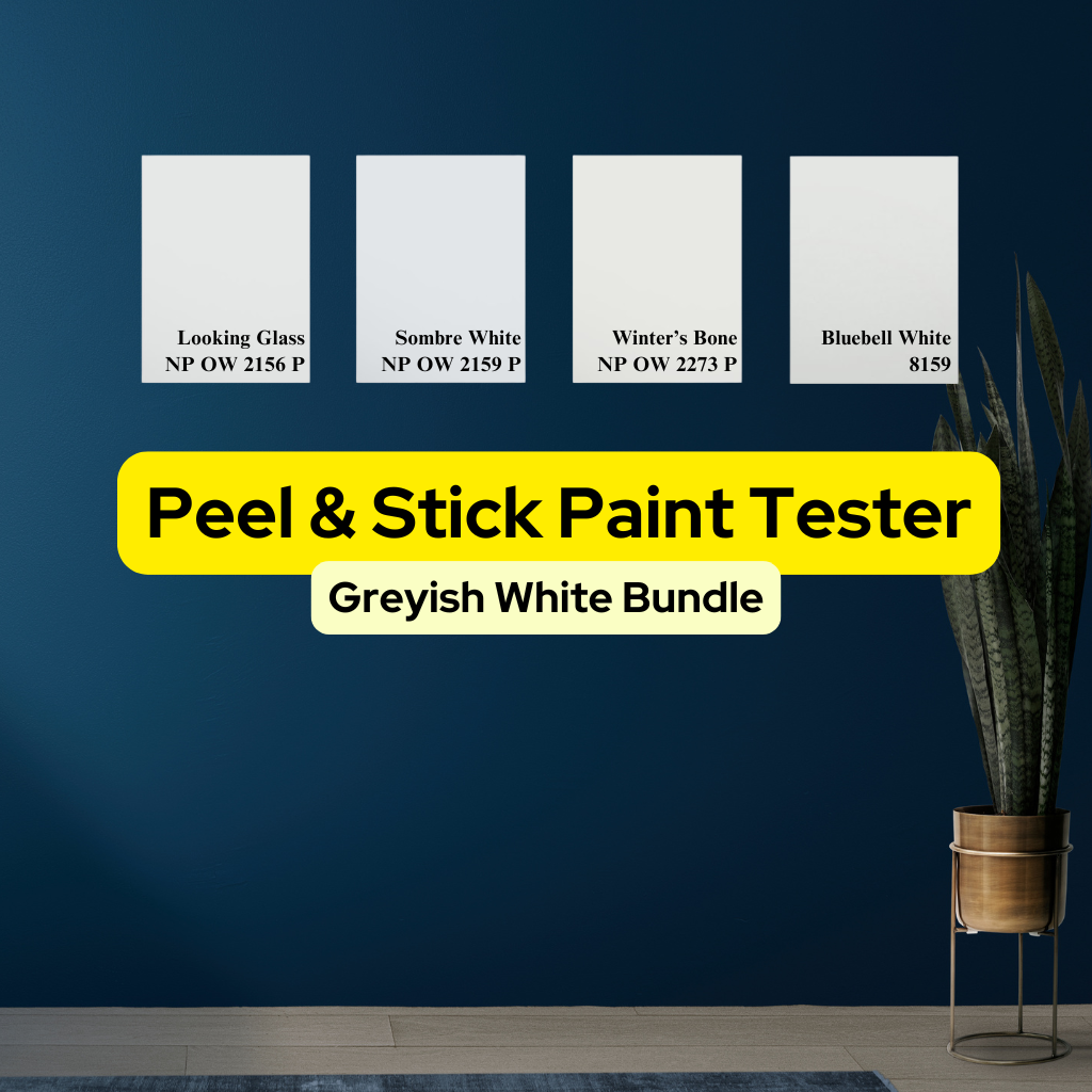 Bundle - Greyish White - GEKKOSG Peel And Stick Nippon Paint Tester / Paint Sample