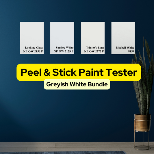 Bundle - Greyish White - GEKKOSG Peel And Stick Nippon Paint Tester / Paint Sample