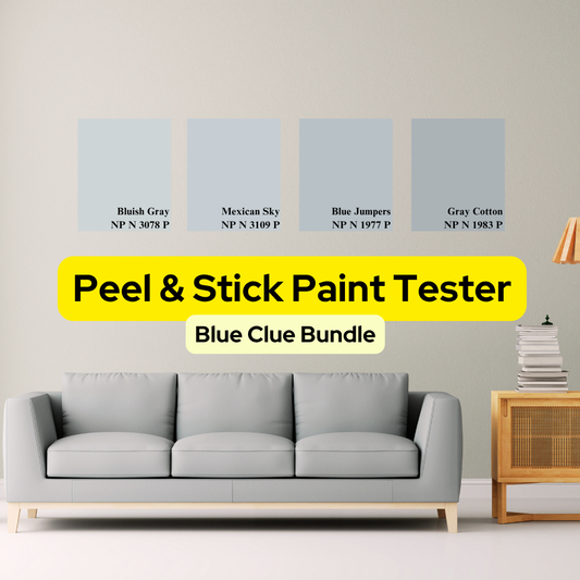 Bundle - Blue Clue - GEKKOSG Peel And Stick Nippon Paint Tester / Paint Sample