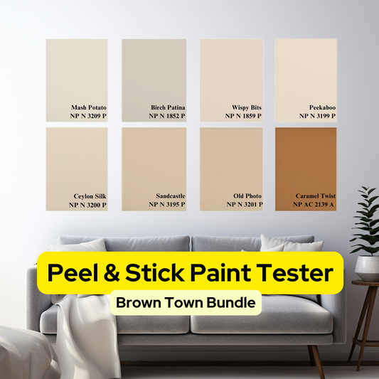 Bundle - Brown Town - GEKKOSG Peel And Stick Nippon Paint Tester / Paint Sample