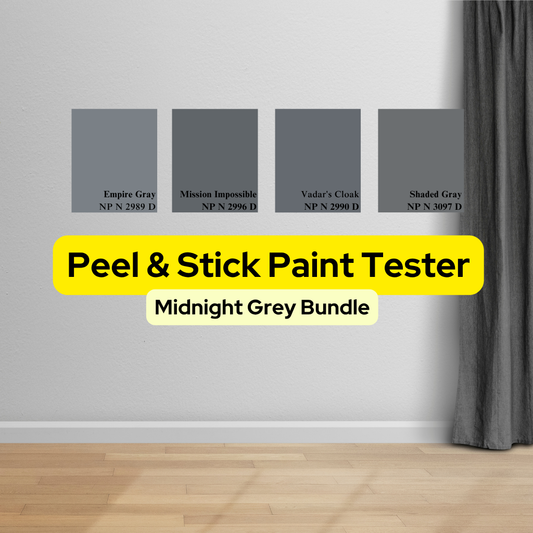 Bundle - Midnight Grey - GEKKOSG Peel And Stick Nippon Paint Tester / Paint Sample