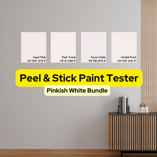 Bundle - Pinkish White - GEKKOSG Peel And Stick Nippon Paint Tester / Paint Sample