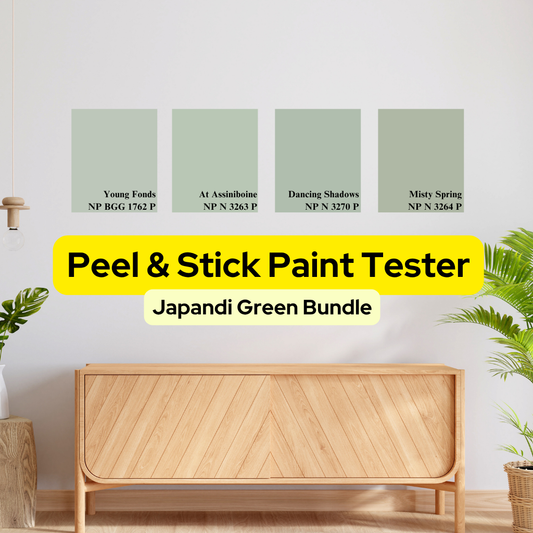 Bundle - Japandi Green - GEKKOSG Peel And Stick Nippon Paint Tester / Paint Sample